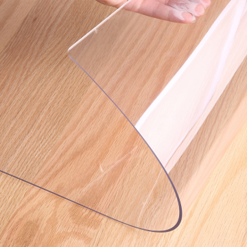 PVC膜软玻璃塑料桌布0.5mm加厚防水易擦光面防刮纯色餐桌透明台面垫子